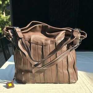 Donald J. Pliner Chocolate Brown Leather Bag